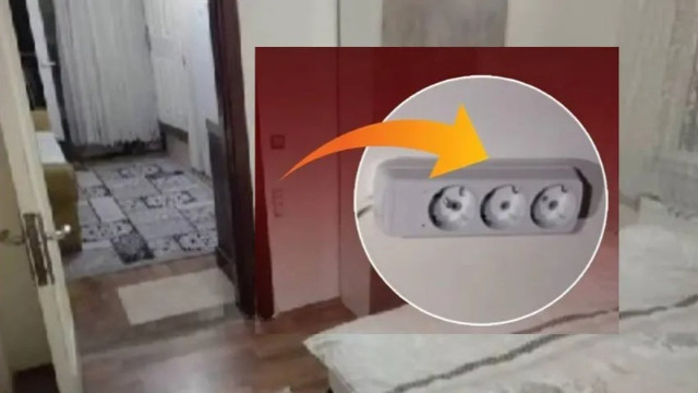 Aparttaki prizin içine kamera yerleştirmişler! Bir gizli kamera rezaleti daha ortaya çıktı