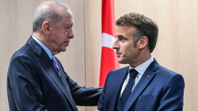 Cumhurbaşkanı Erdoğan, Macron'la görüştü