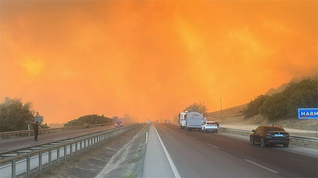 Bursa'da orman yangını! Kara yolu trafiğe kapatıldı