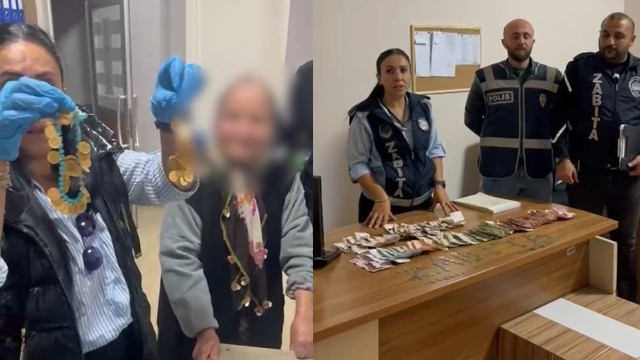 Dilencinin üzerinden 67 çeyrek altın ve para çıktı