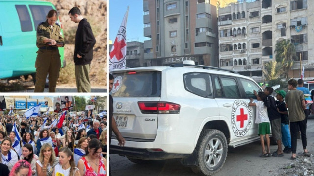 İsrailli 20 rehine Kızılhaç'a teslim edildi