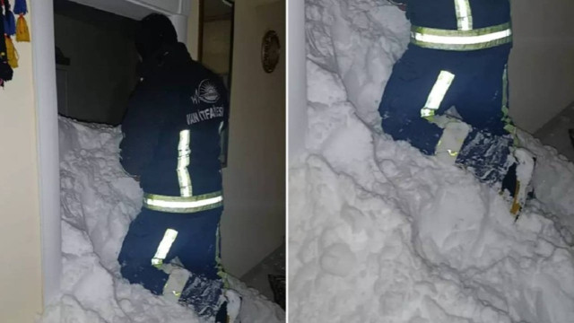 Van'da bir mahalleye çığ düştü: 1 kişi kayıp, 22 ev boşaltıldı