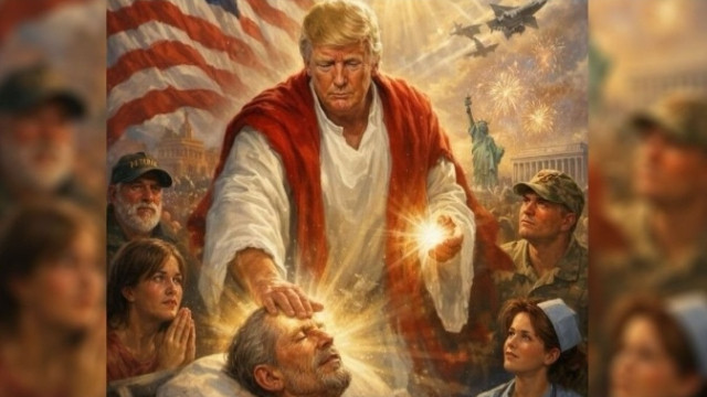 Trump’tan infilak yaratan paylaşım: Kendisini "Mesih" gibi tasvir etti!