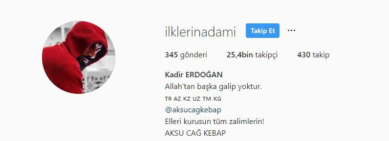 Abdulkadir Erdoğan Instagram adresi