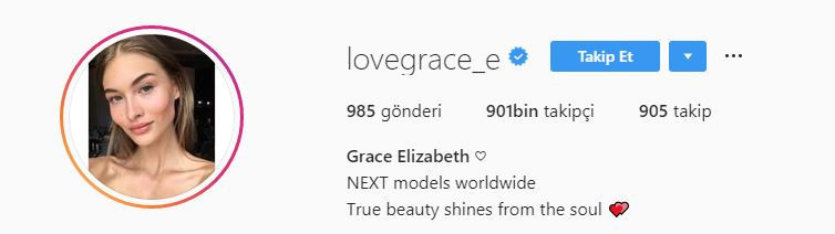 Grace Elizabeth Instagram adresi