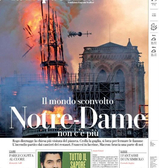 Dünya basınının manşetlerinden Notre Dame yangını - Sayfa 12