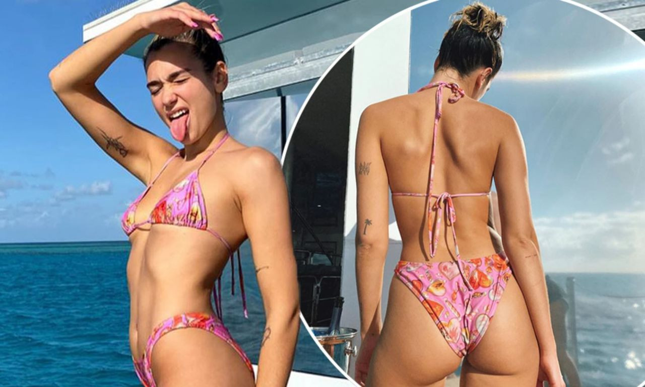 Dua Lipa örgü bikinisini sergiledi - Sayfa 14