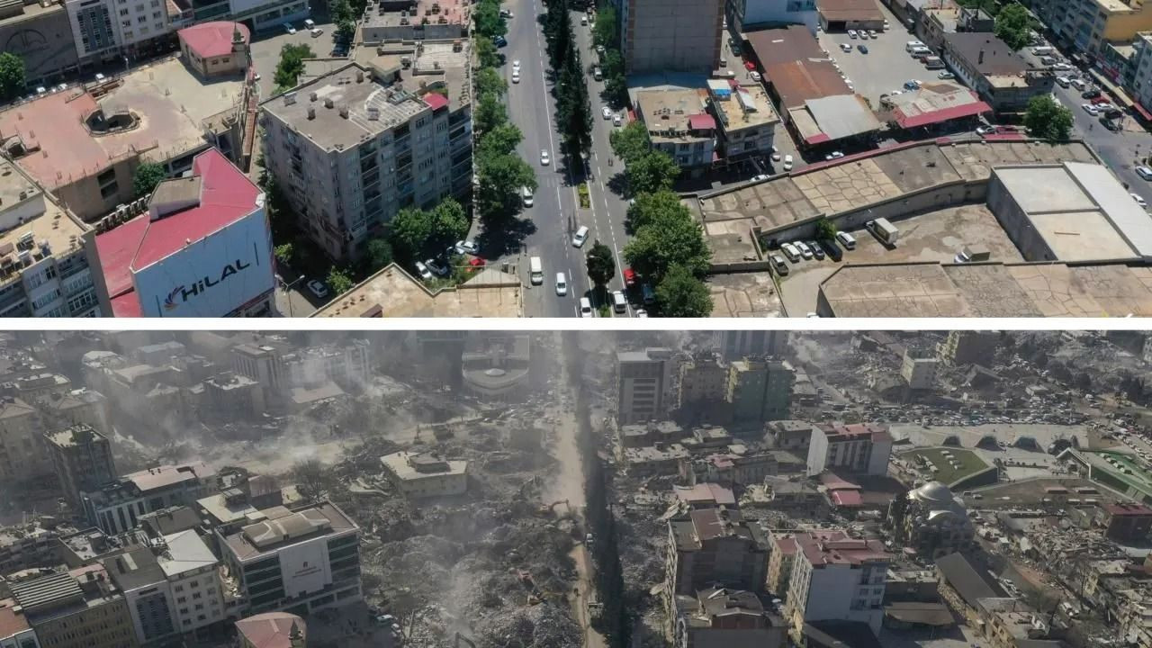 Depremden önce ve sonra Kahramanmaraş! Fotoğraflar yıkımı ortaya koydu - Sayfa 4