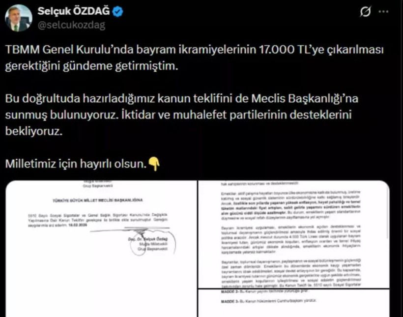 Emekli bayram ikramiyesi için 17 bin TL teklifi! - Sayfa 5